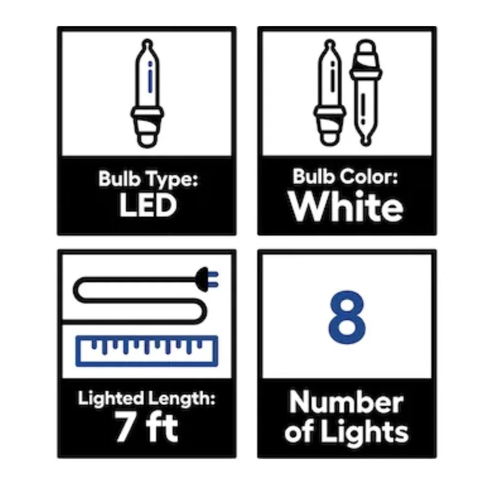 Disney Mickey Mouse 8CT  7-ft Twinkling White LED Battery-Operated String Lights